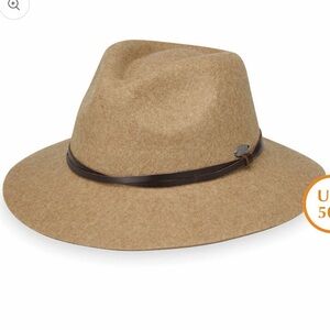 Wallaroo Aspen Wool Hat in Camel Tan Fedora SPF 50